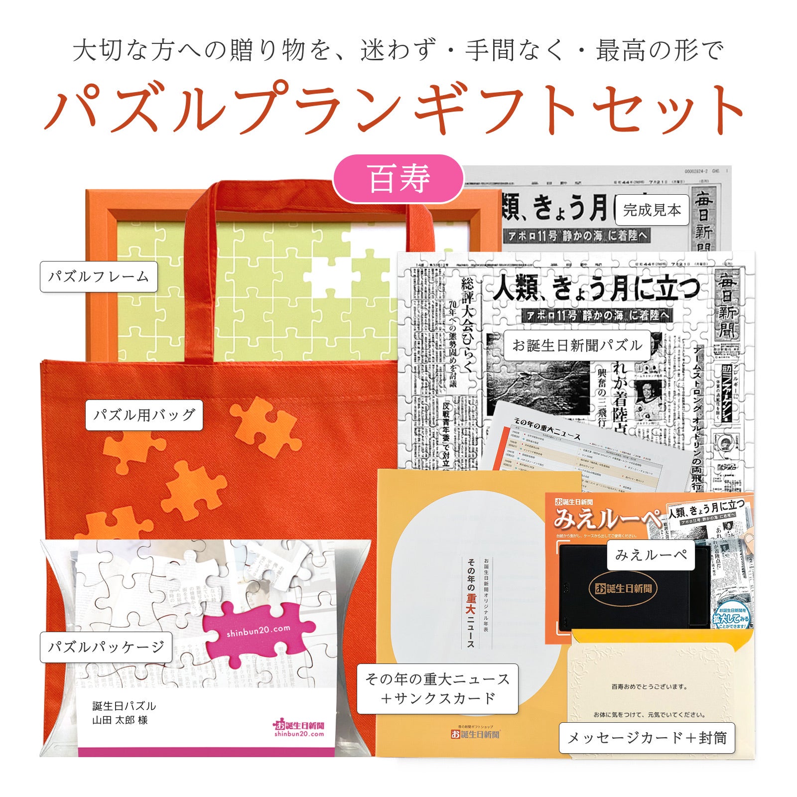 パズルプランのセット内容（パズル・みえルーペ・カード等）