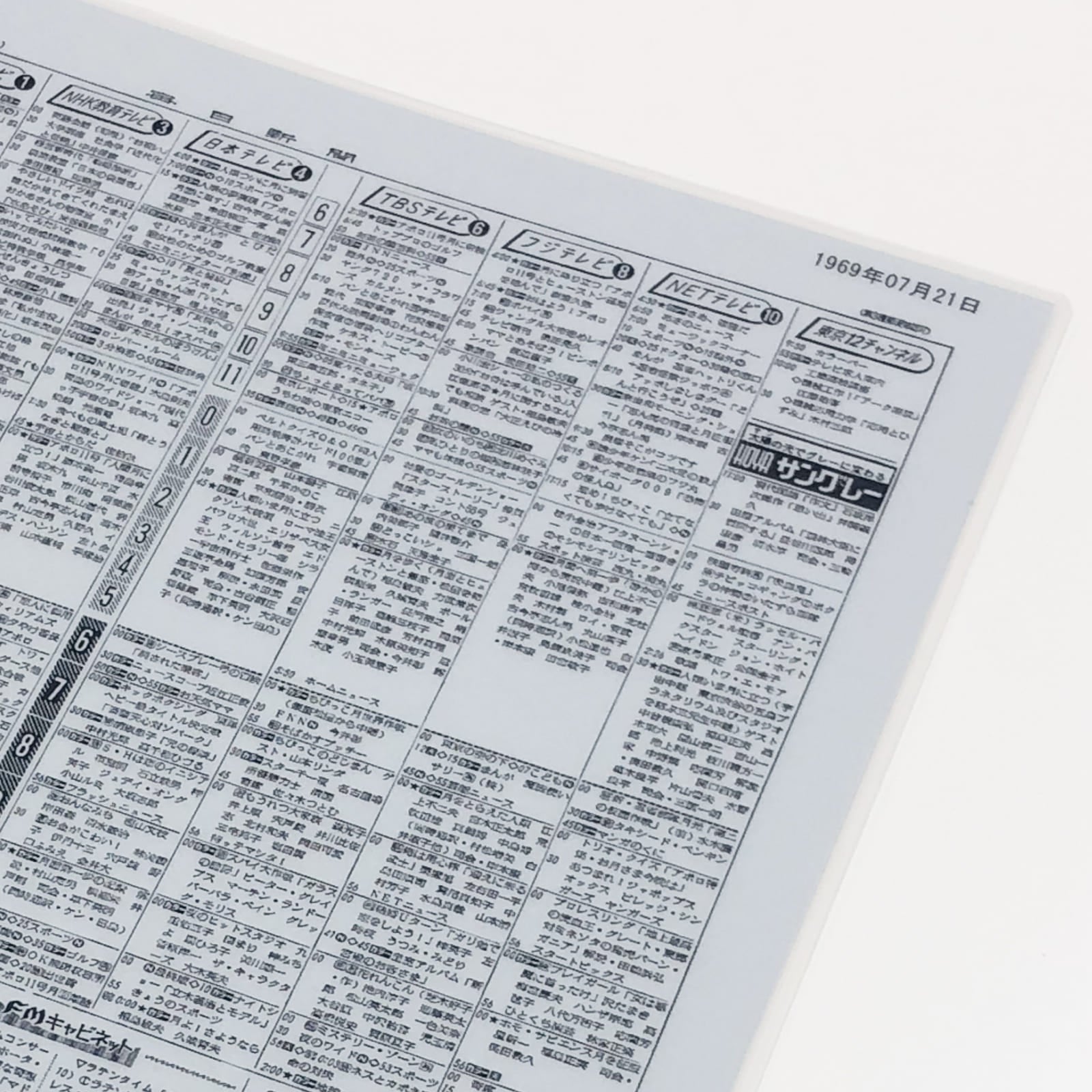 お誕生日新聞（生まれた日の本物新聞・一面とテレビ面）